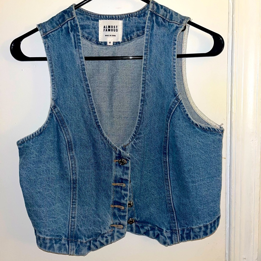 almost famous denim vest